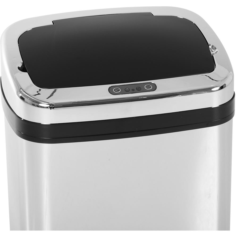 HOMCOM Silver Automatic Kitchen Bin with Lid and Infrared Motion Sensor 30L Image 7