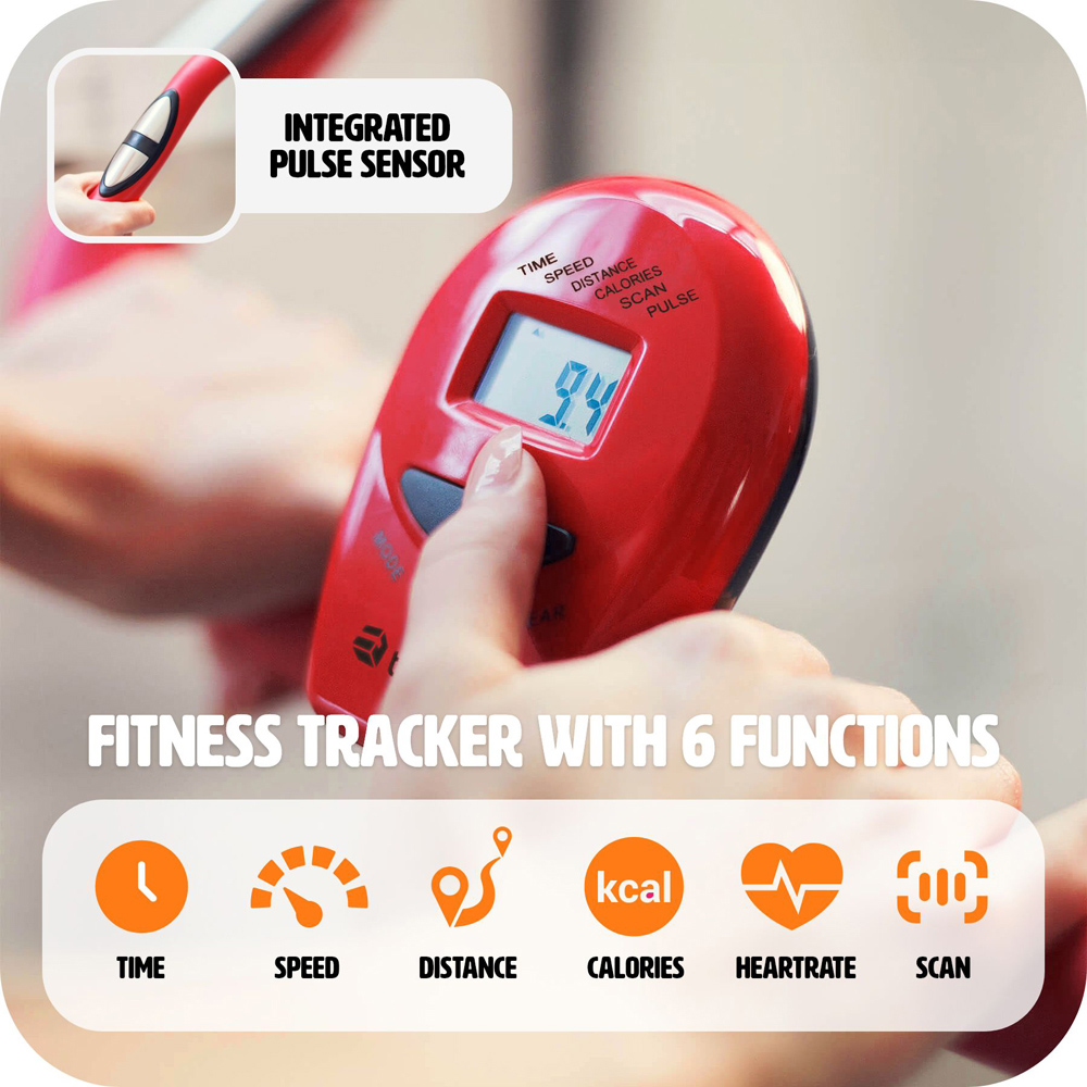 tectake Foldable Exercise Bike with Training Computer and Heart Rate Monitor Image 4