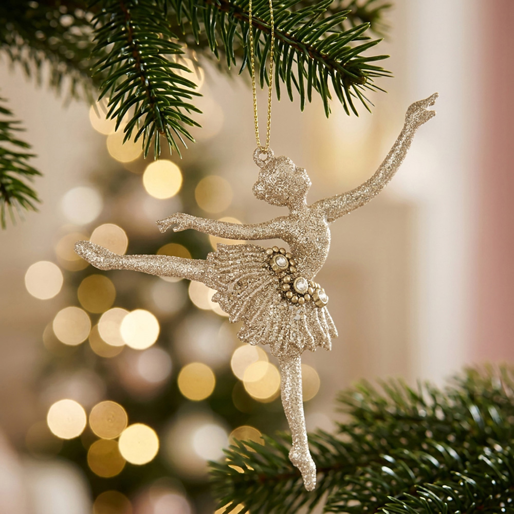 Ballerina Hanging Decoration Gold Image 2