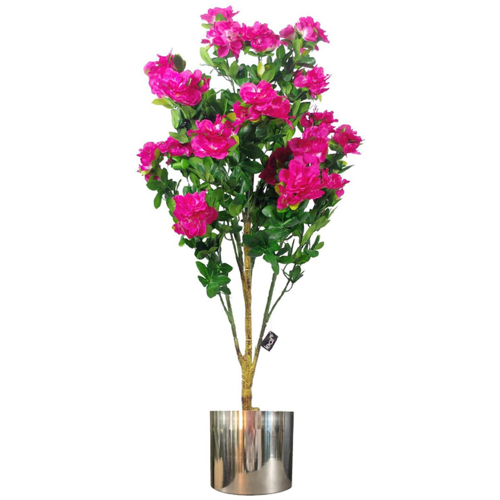 Botanik Polished Silver Finish Metal Planter 20 x 18cm Image 8