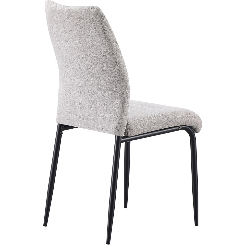 Seconique Chilton Set of 4 Grey Fabric Dining Chair Image 6
