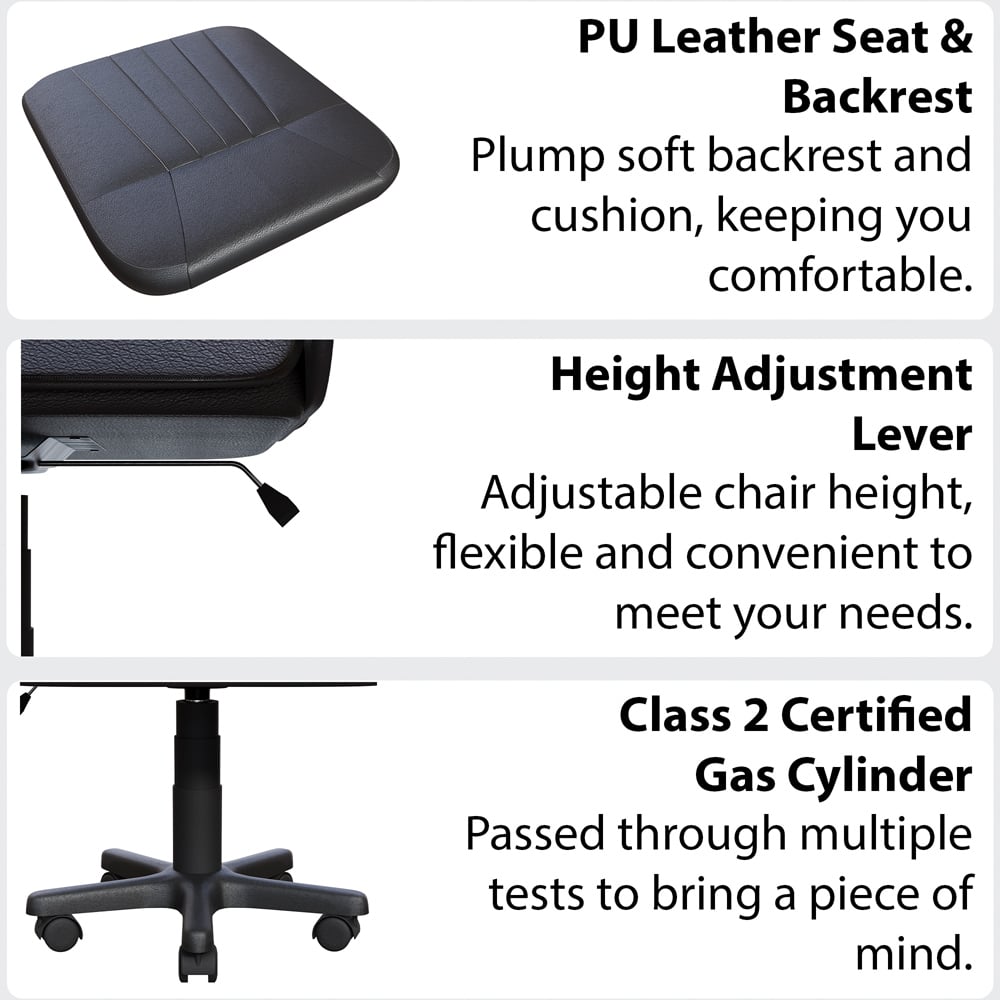 Vida Designs Morton Black Office Chair Image 6