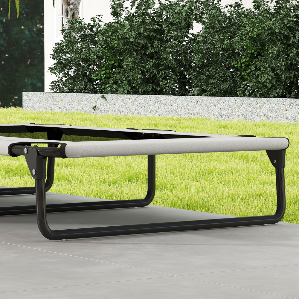 PawHut 107 x 61cm Light Grey Large Dog Raised Bed Image 3