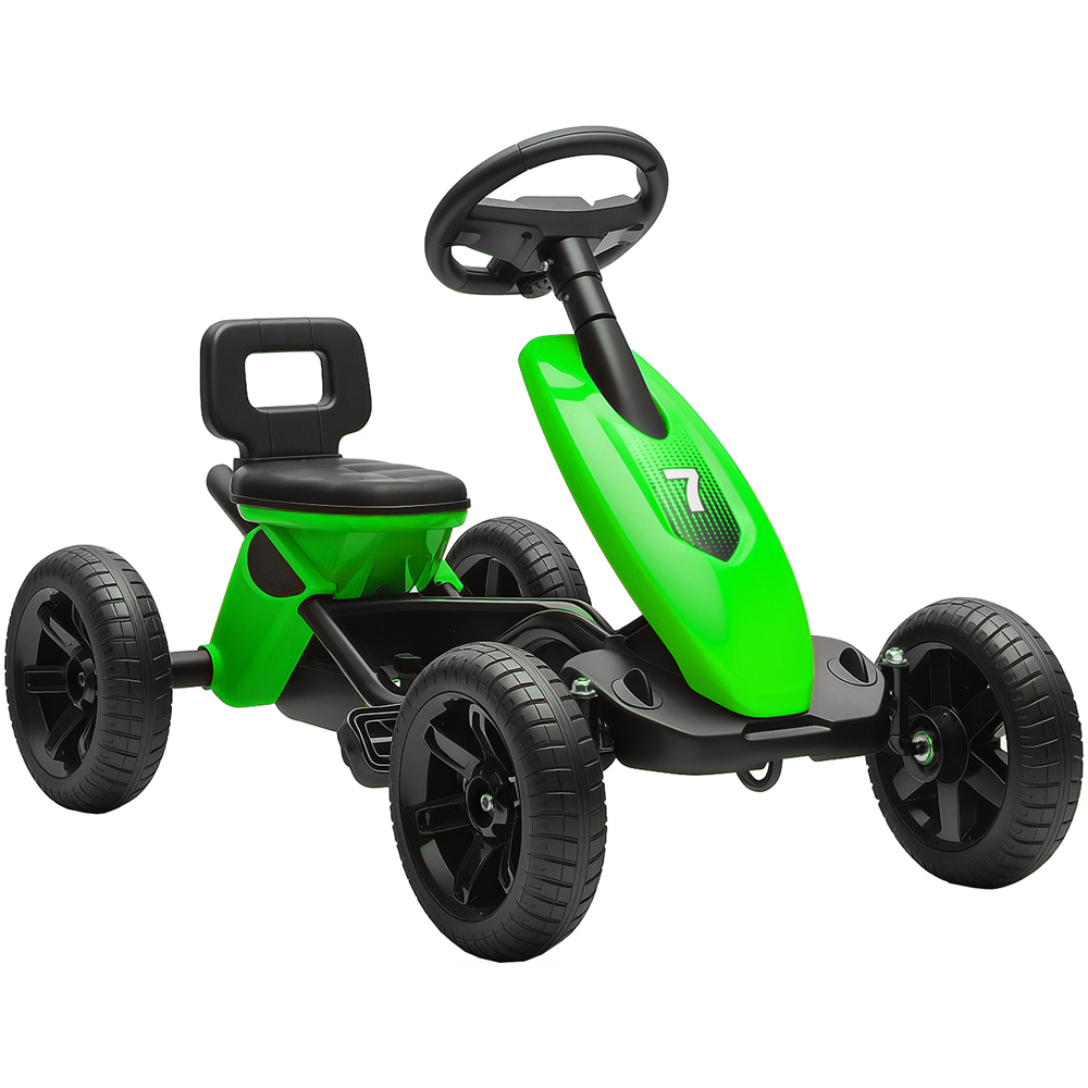Tommy Toys Kids Pedal Go Kart with Silent EVA Wheels Green Image 1