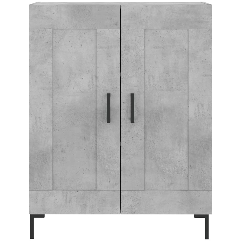 vidaXL 4 Door Concrete Grey Tall Highboard Image 8