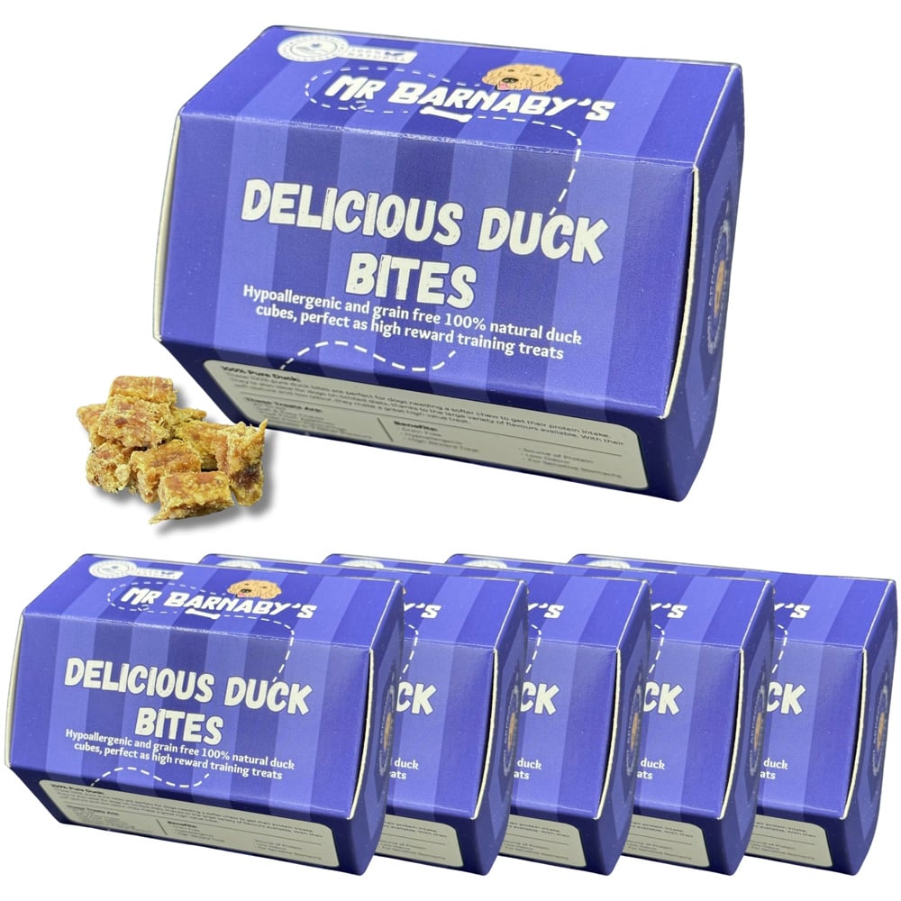 Mr Barnaby's Delicious Duck Bites Dog Treats 6 Pack Image 1