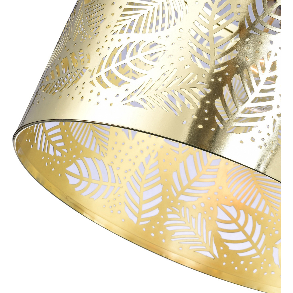 Happy Homewares Gold Plated Metal Fern Leaf Decoration Pendant Shade Image 6