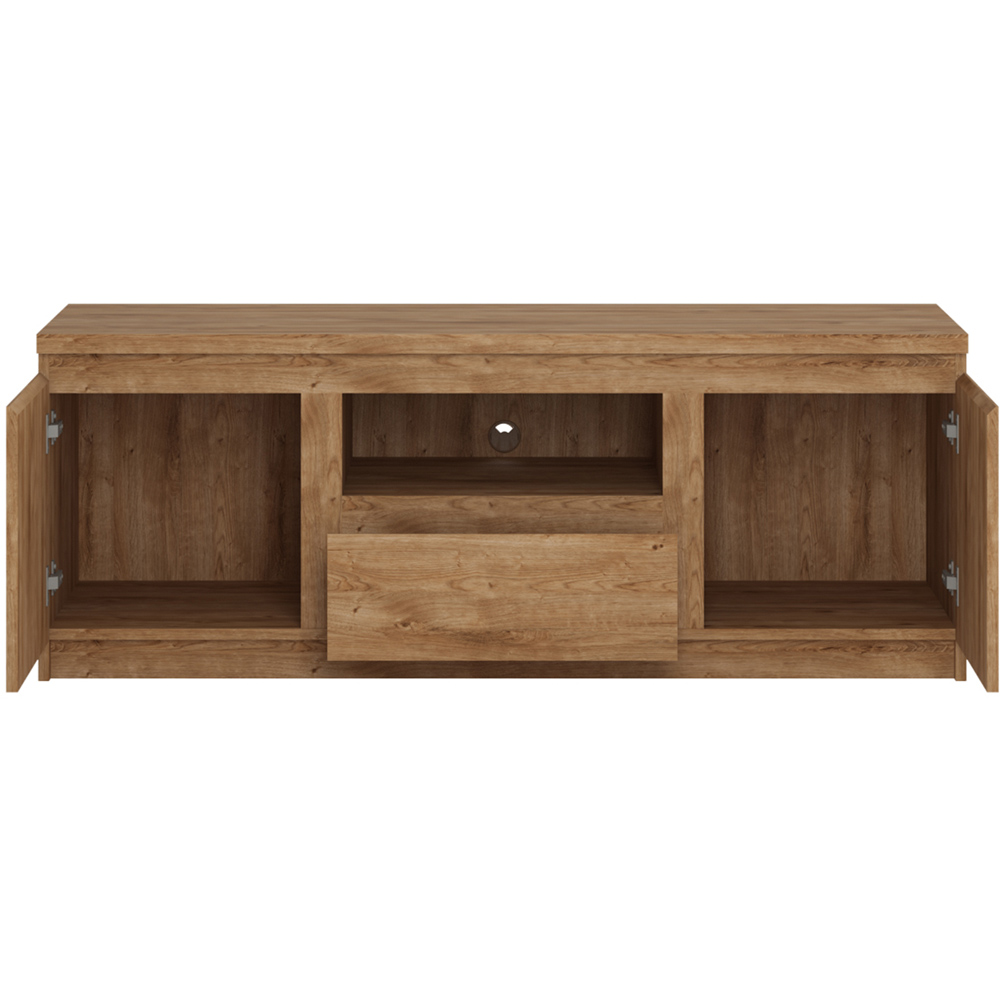 Florence Fribo 2 Door Single Drawer Golden Ribbeck Oak Wide TV Cabinet Image 3