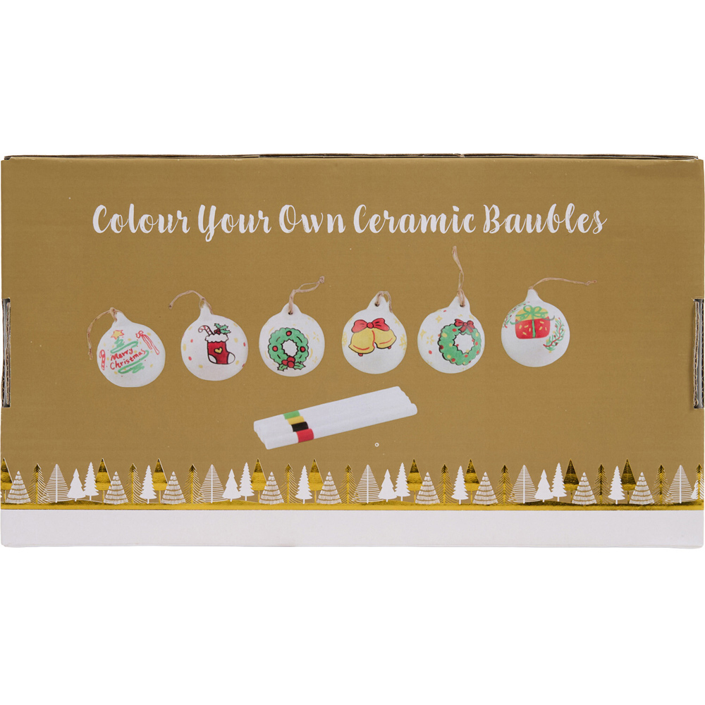 Colour Your Own Ceramic Baubles Kit Image 3