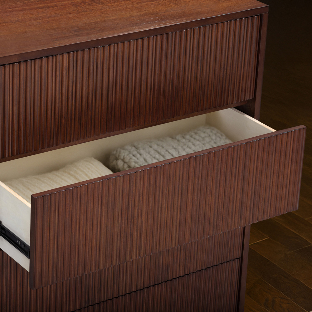 Teamson Home Tremolo 4 Drawer Walnut Dresser Image 5