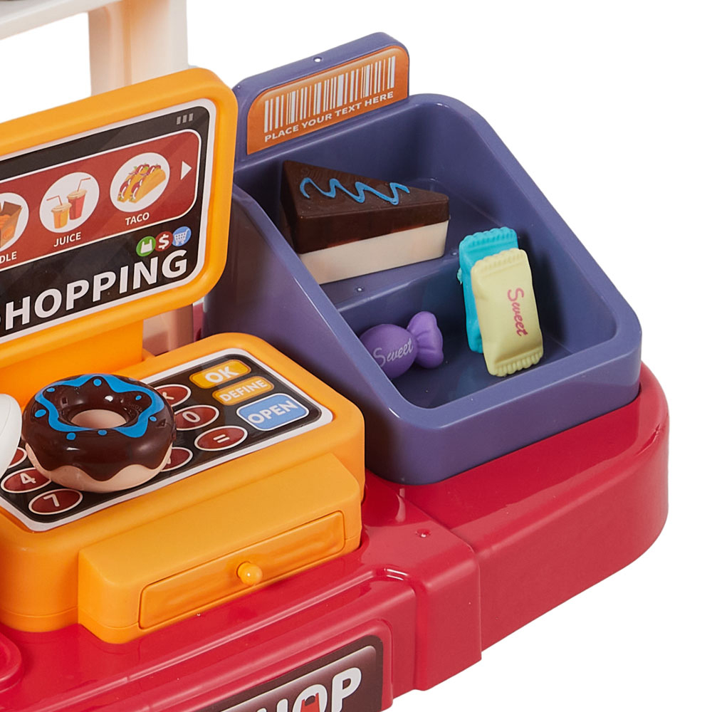 Tommy Toys 38 Piece Kids Red Supermarket Shopping Pretend Play Set Image 2