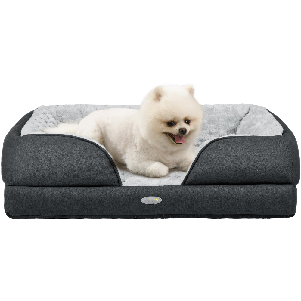 PawHut Charcoal Grey Small Dog Bed Image 1