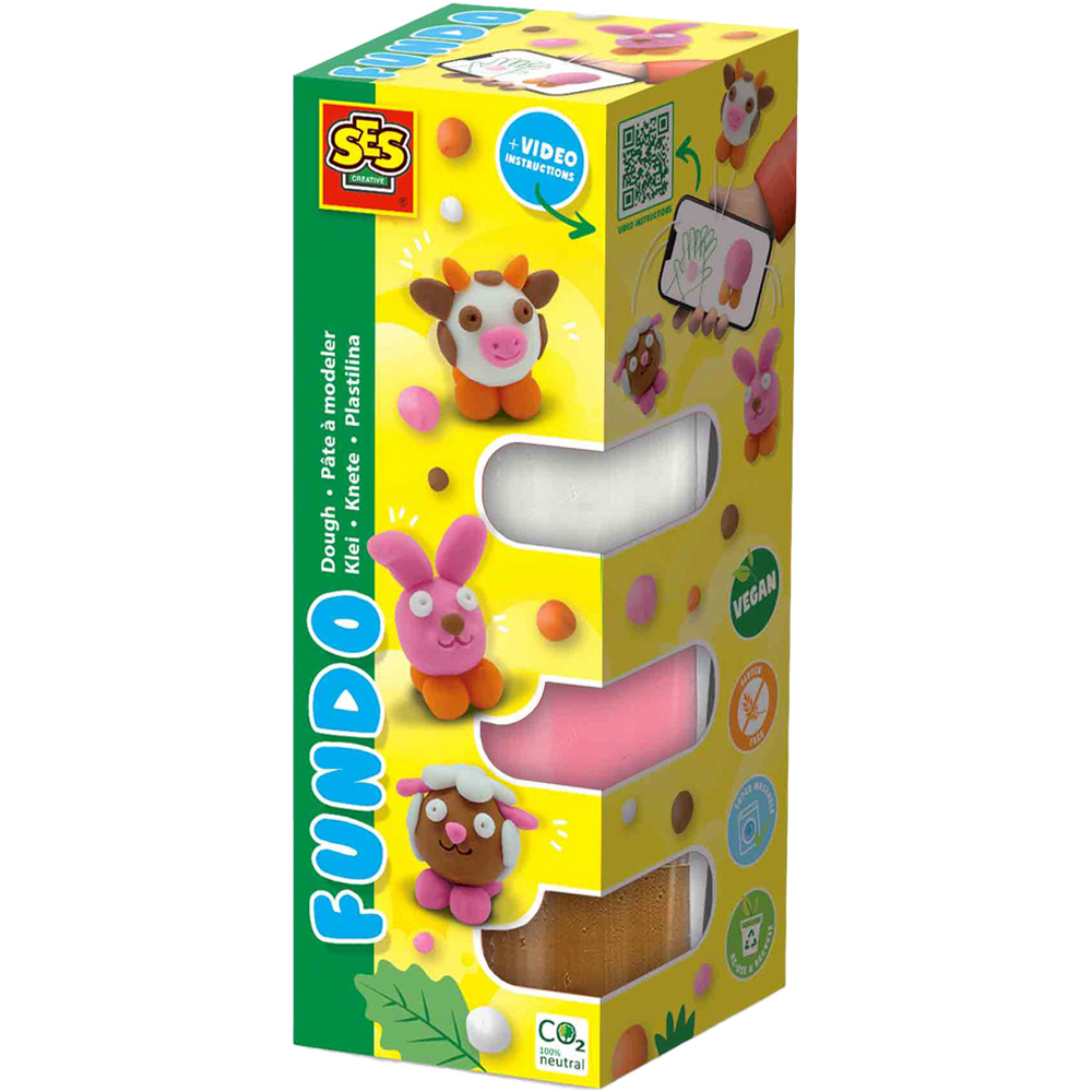 SES Creative FunDo Farm Animals Dough 4 Pack Image 1