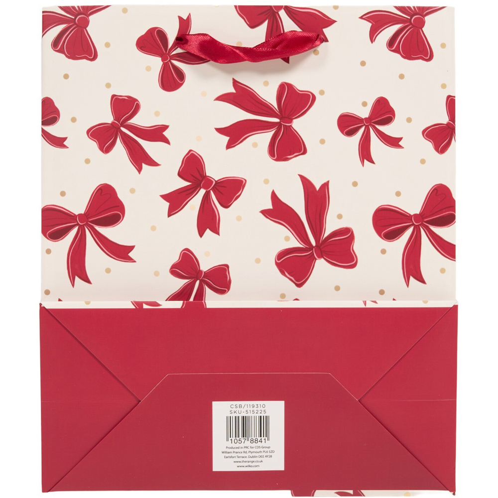 Large Red Bow Gift Bag Medium Image 2