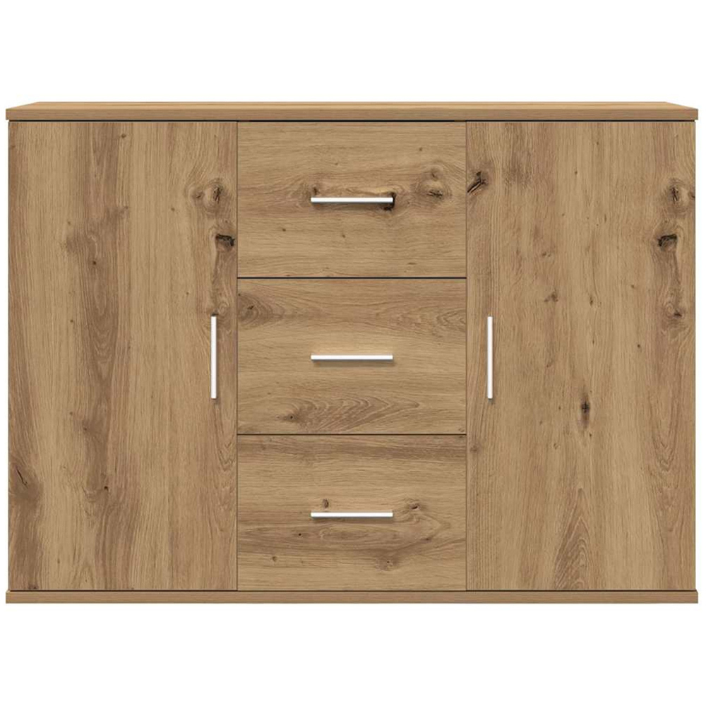vidaXL 2 Door 3 Drawer Artisan Oak Sideboard Image 3