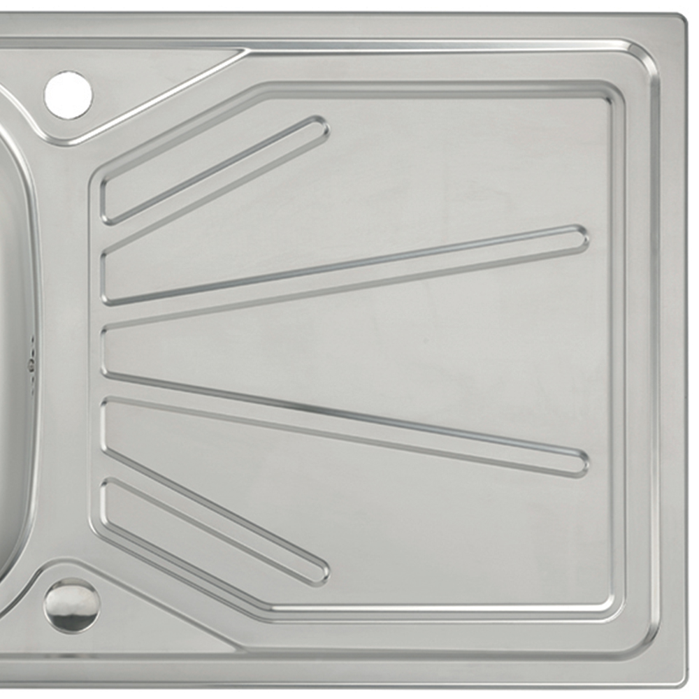 wilko Trydent Stainless Steel 1.0 Bowl Kitchen Sink 860mm Image 3
