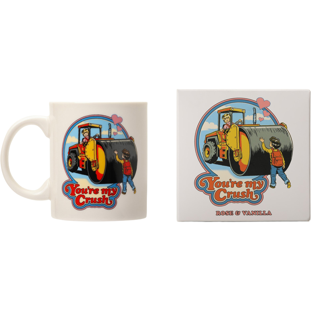 Steve Rhodes You're My Crush Rose and Vanilla Scented Candle with White Mug Image 4
