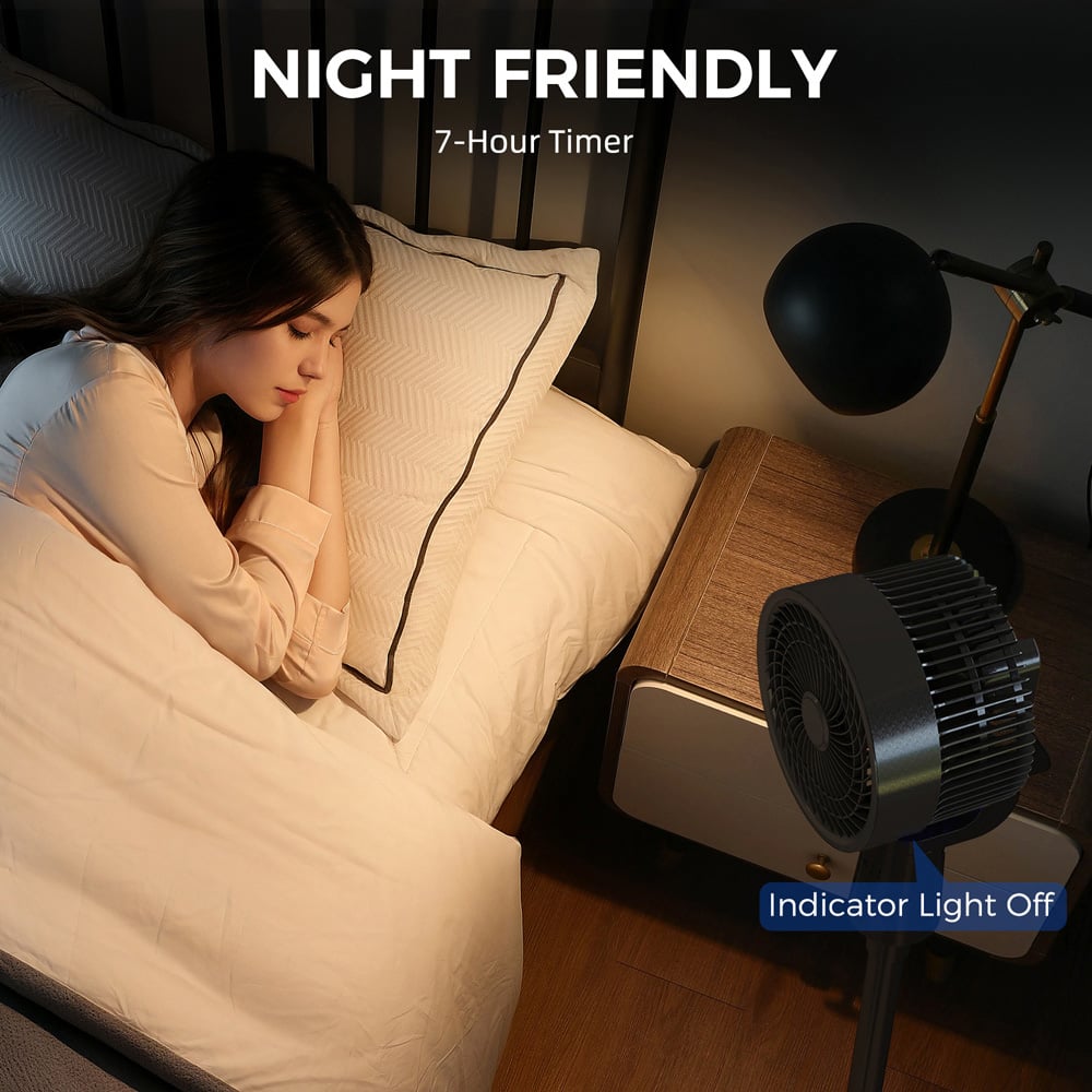 Portland Black Oscillating Pedestal Fan 37 inch Image 6