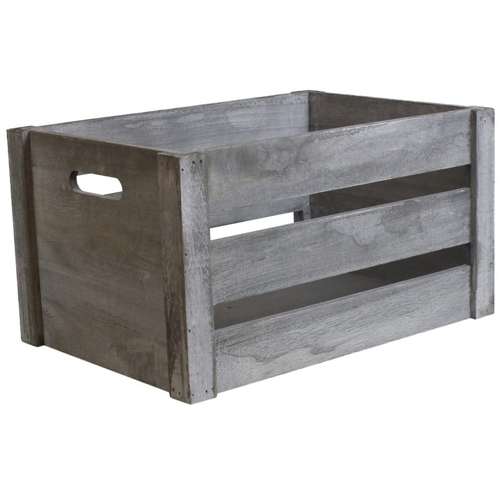 Red Hamper Medium Deep Vintage Crate Wilko