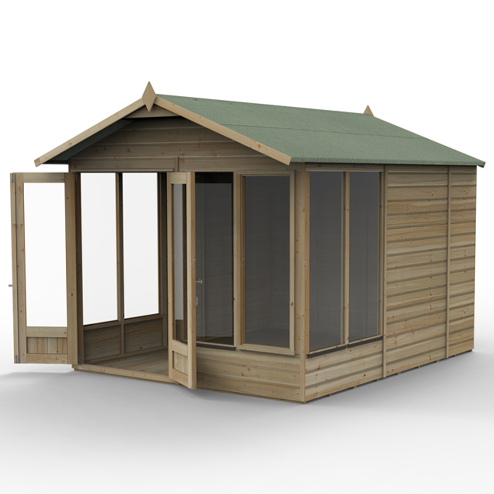 Forest Garden Beckwood 8 x 10ft Single Opening Shiplap Apex Summerhouse Image 4