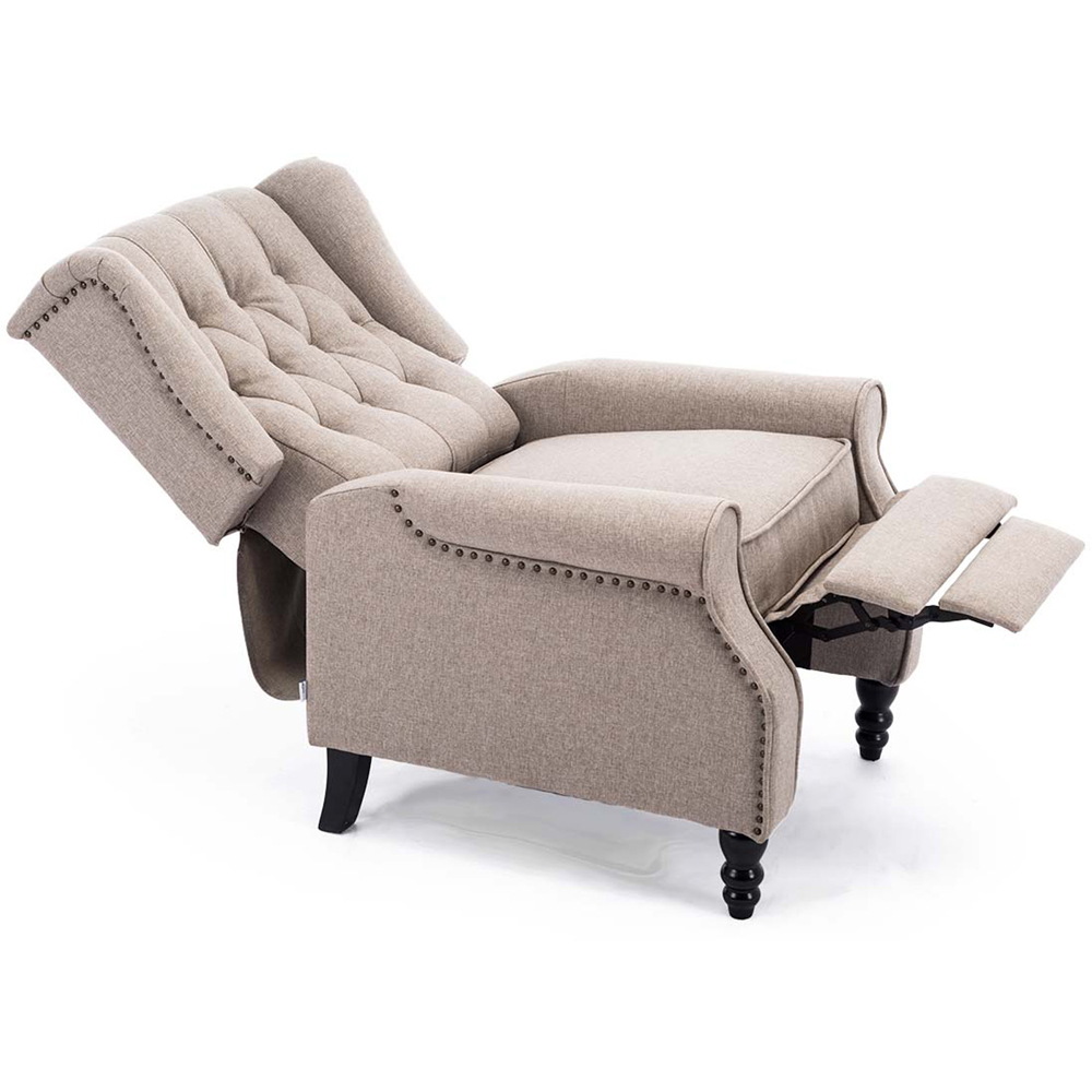 Furniture Online Althorpe Pumice Wing Back Leather Recliner Chair Image 4