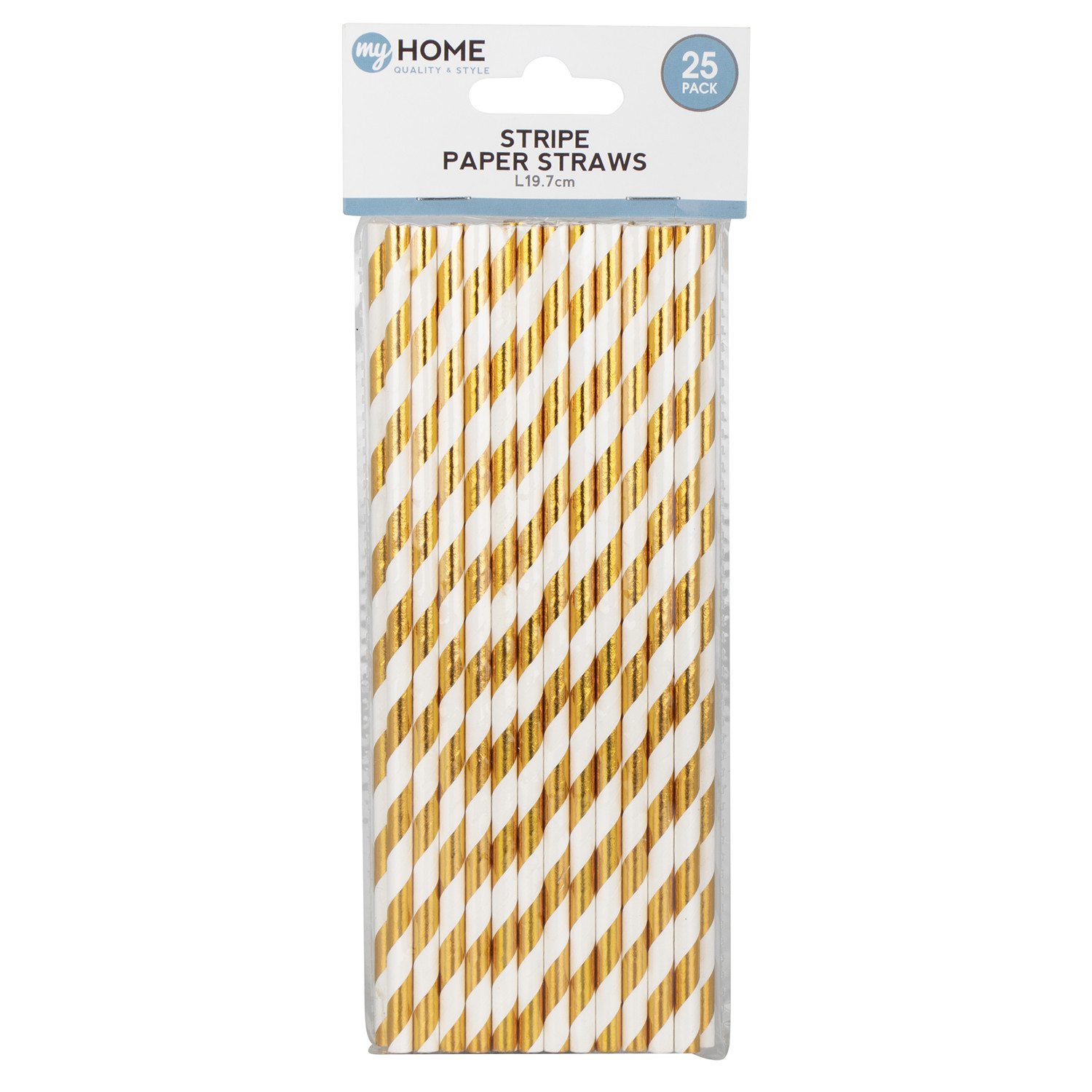 Pack of 25 Striped Paper Straws Image 1