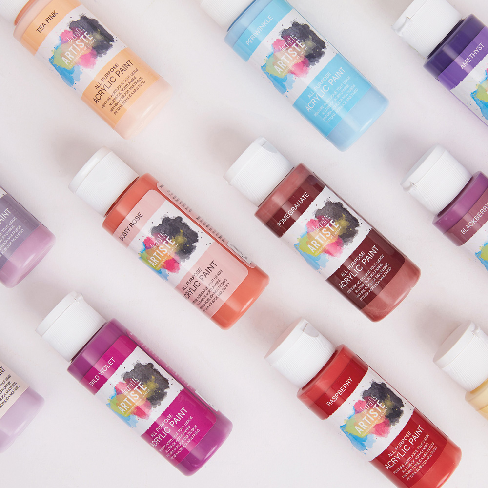Docrafts Artiste Multicoloured Acrylic Paint 12 Pack Image 4