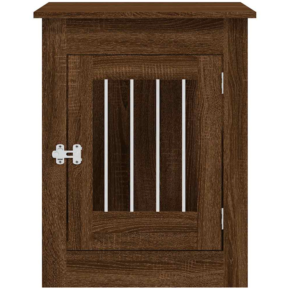 vidaXL Brown Oak Processed Wood Dog Crate Furniture 55 x 80 x 68cm Image 6