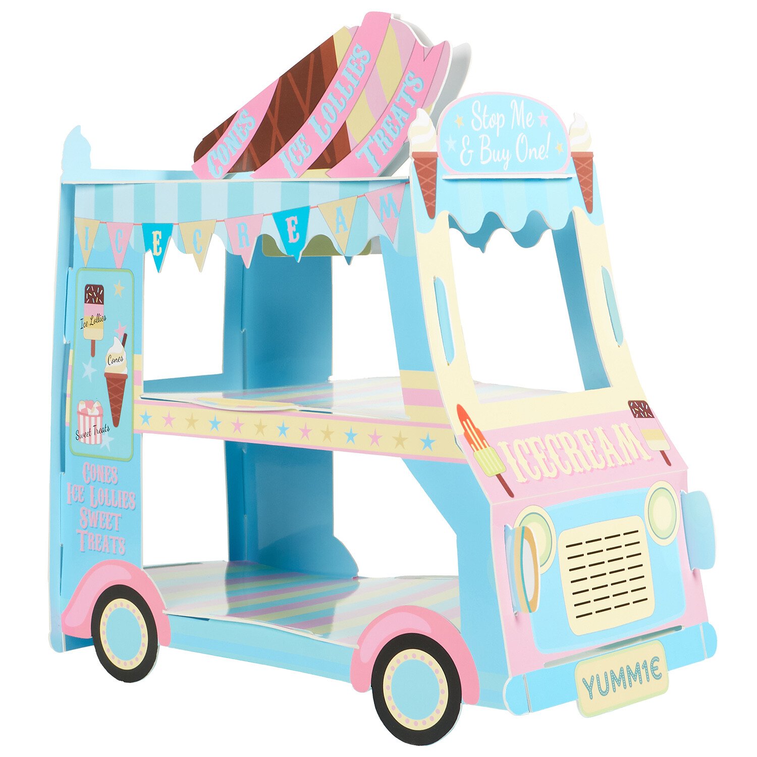 Ice Cream Van Treat Stand - Blue and Pink Image 1