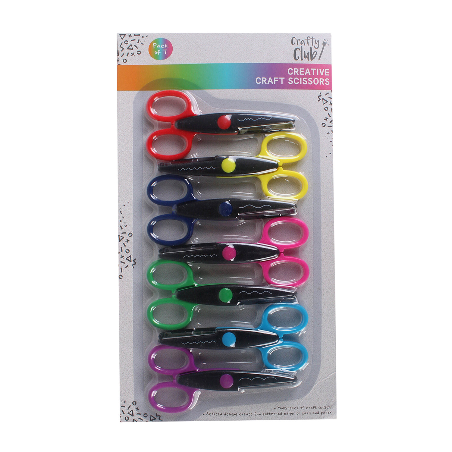 Pack of Seven Crafty Club Creative Crafts Scissors Image