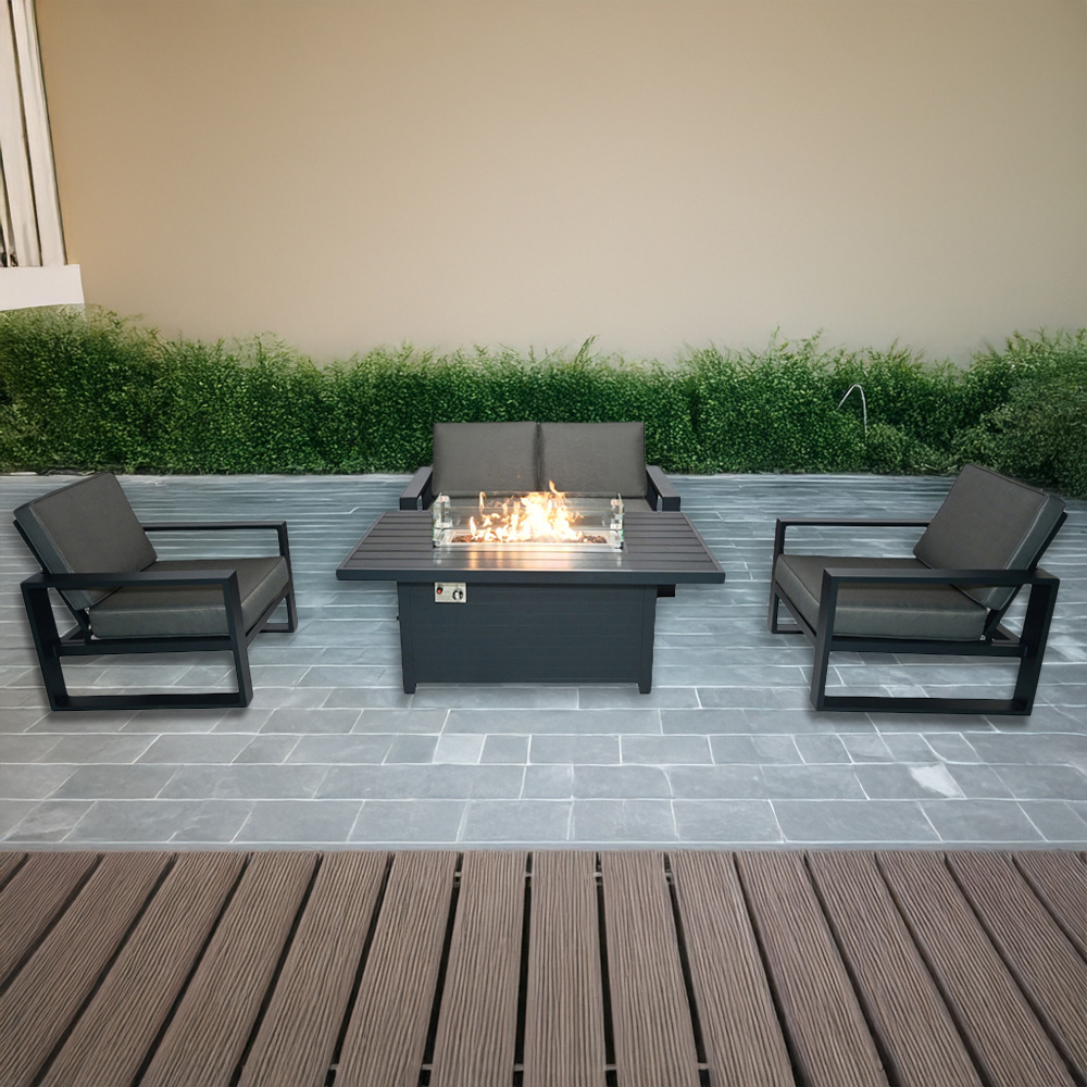 Furniture One 4 Seater Aluminium Garden Dining Set Image 1