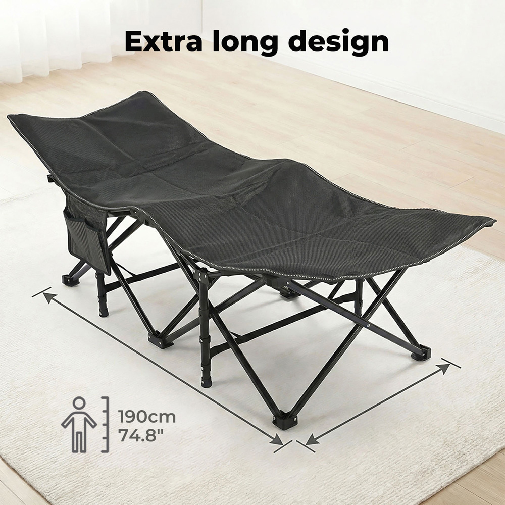 Levede Double Heavy Duty Foldable Camping Bed with Mattress Image 5