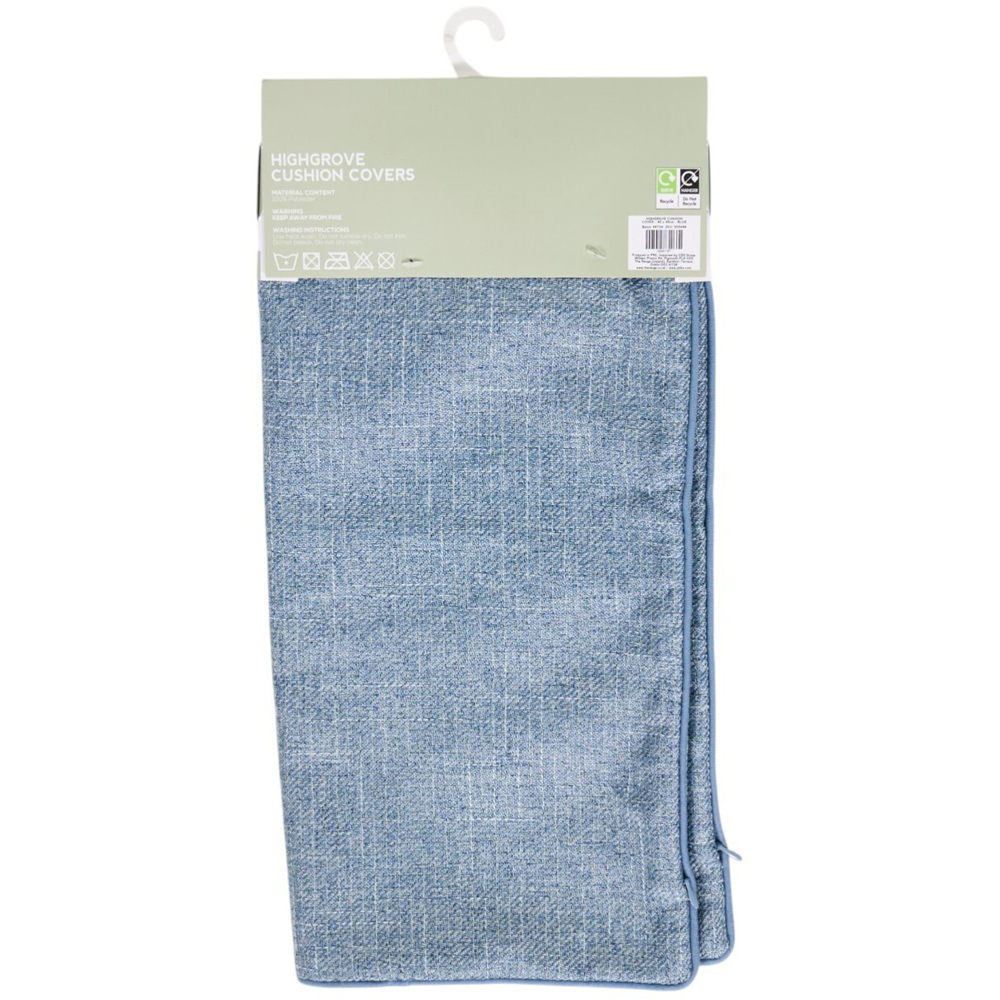 Pack of 2 Highgrove Cushion Covers Blue Image 5