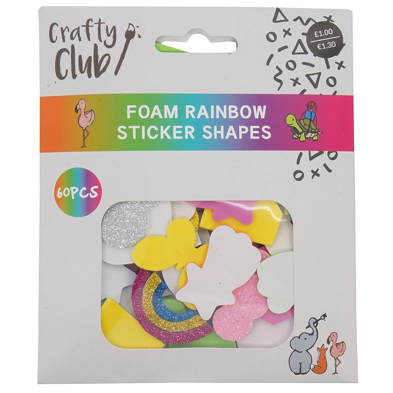 Crafty Club Foam Rainbow Sticker Shapes Image 1