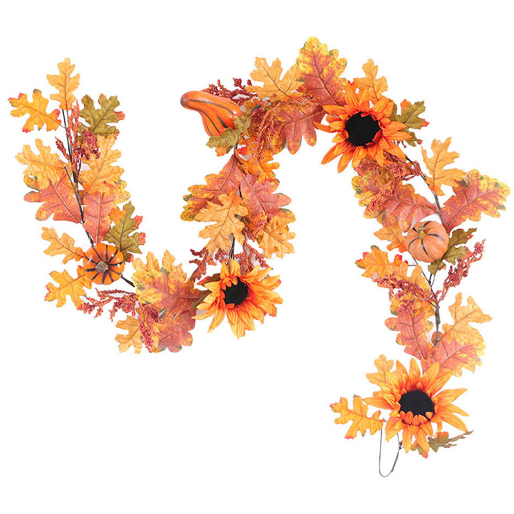 Living and Home LED Garland with Sunflower and Pumpkins 180cm Image 3