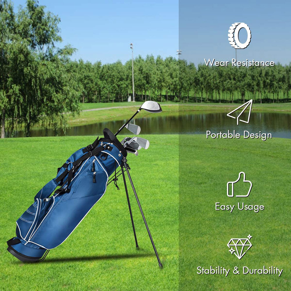Costway Navy Waterproof Golf Stand Bag Image 5