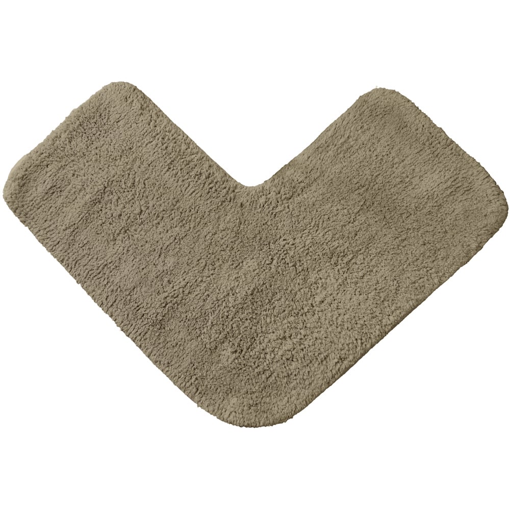 Allure Bath Fashions Mocha L Shape Corner Shower Mat 35 x 70cm Image 1