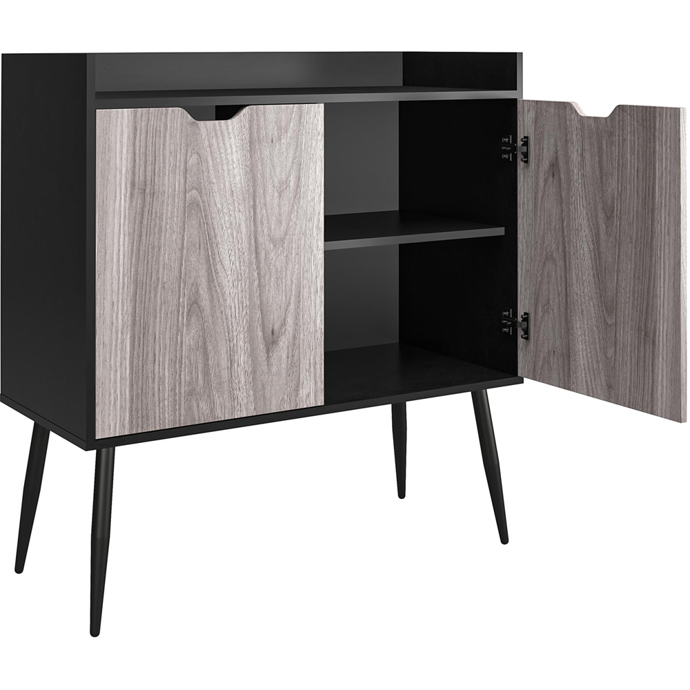 Dorel Copley 2 Door 2 Shelf Black Oak Bar Cabinet Image 4