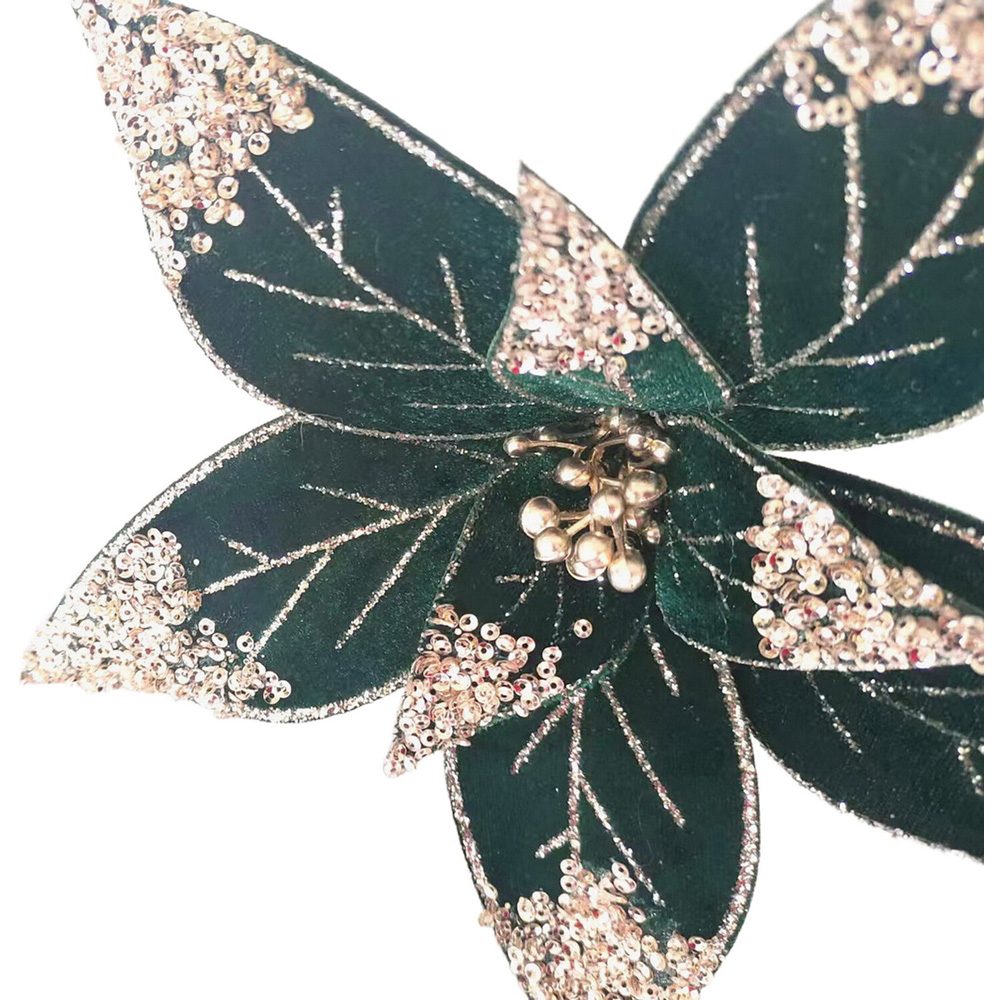 Emerald and Gold Poinsettia Image 3