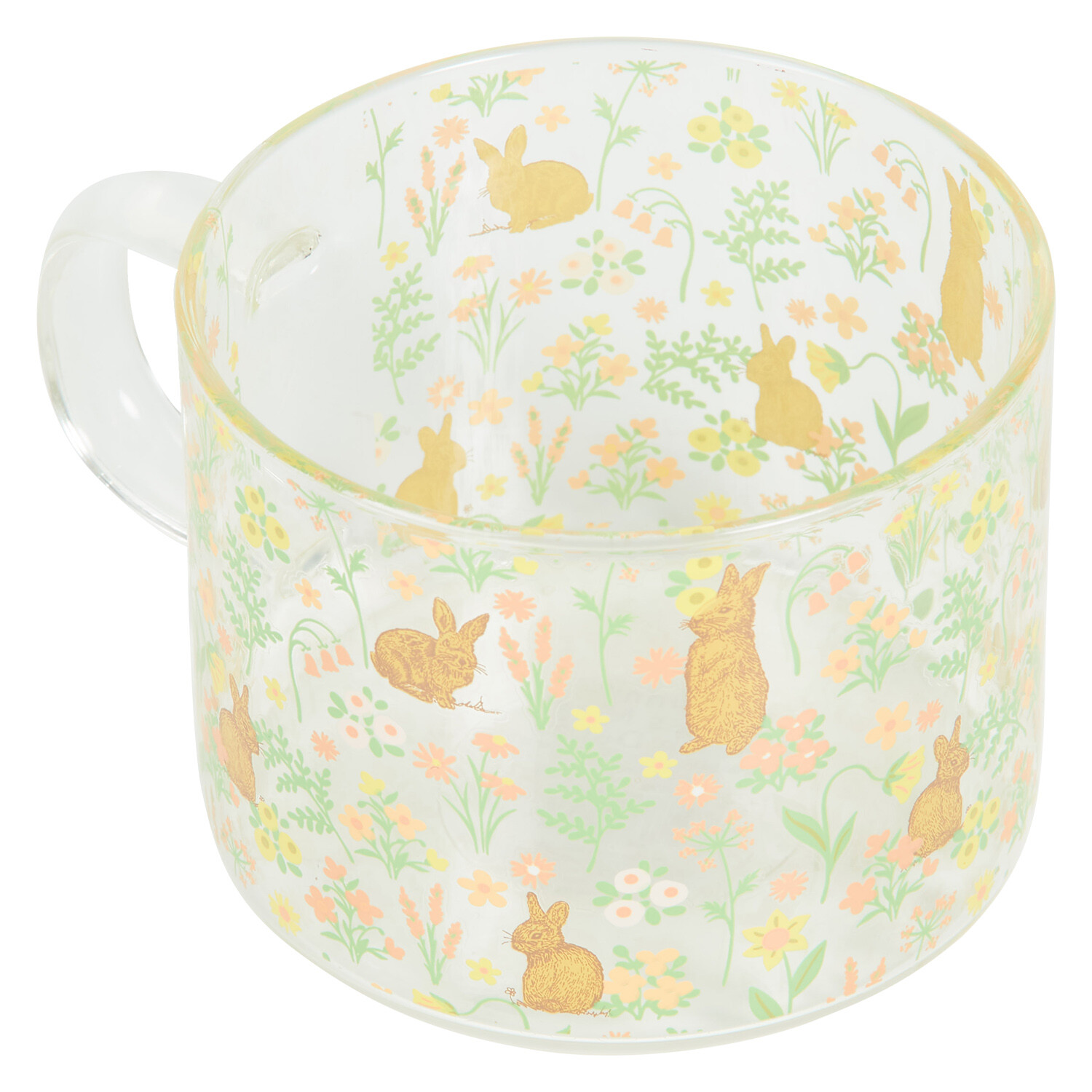 Easter Bunny Glass Mug - Multicolour Image 4