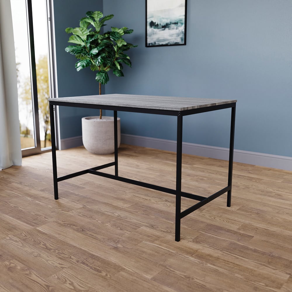 Vida Designs Roslyn 4 Seater Metal Frame Dining Bench Set Grey Image 6