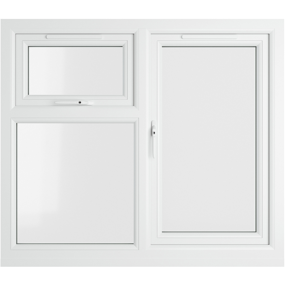 Crystal Agate and White LH Side Hung and Top Opener Clear Double Glazed Window 1190 x 965mm Image 3