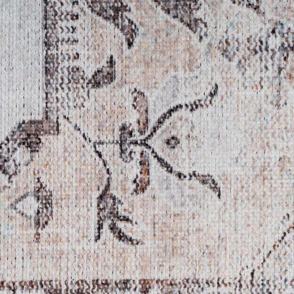 Kukoon Margot Beige Flat Vintage Rug 60 x 240cm Image 3