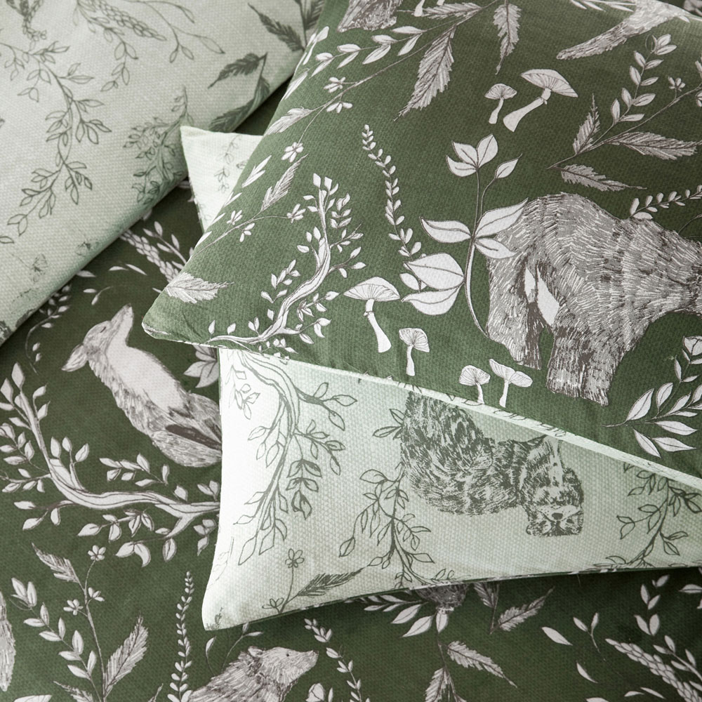furn. Buckthorn Single Evergreen Duvet Set Image 2