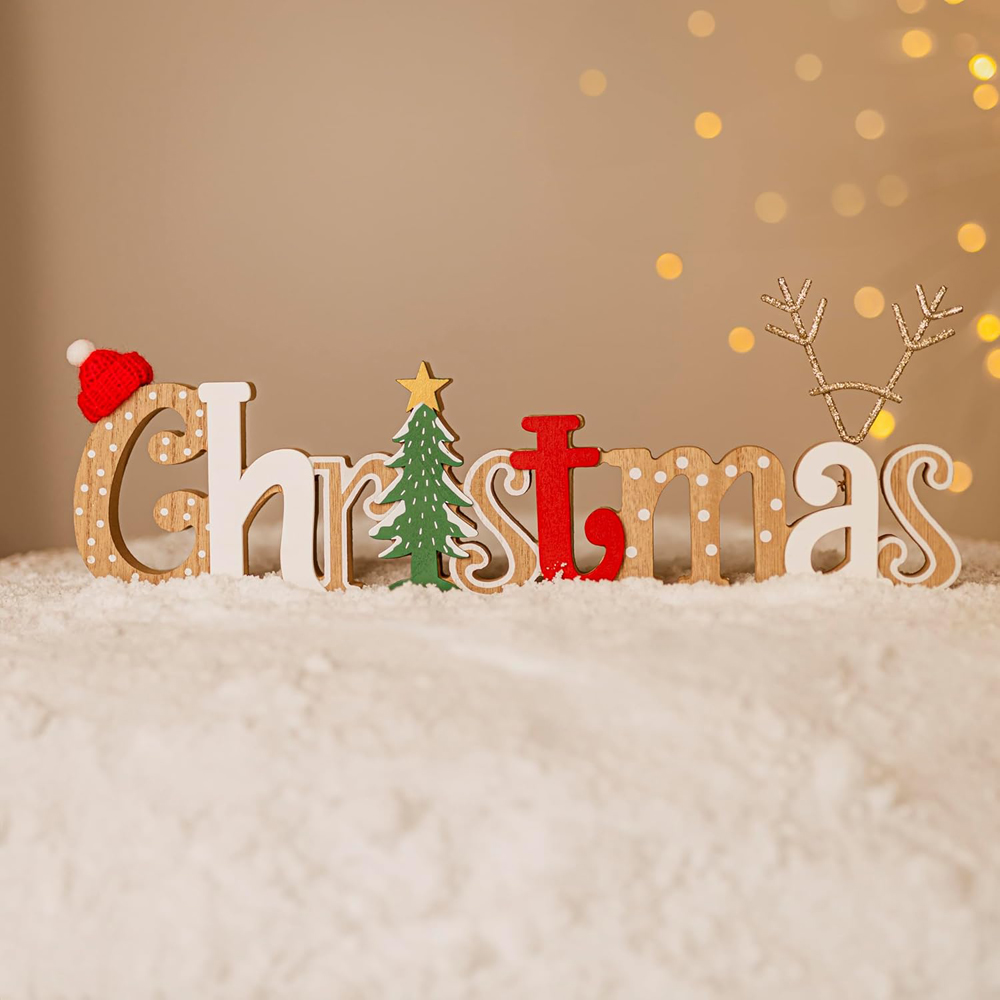 Marco Paul Christmas Word Standing Decoration Ornament Image 2