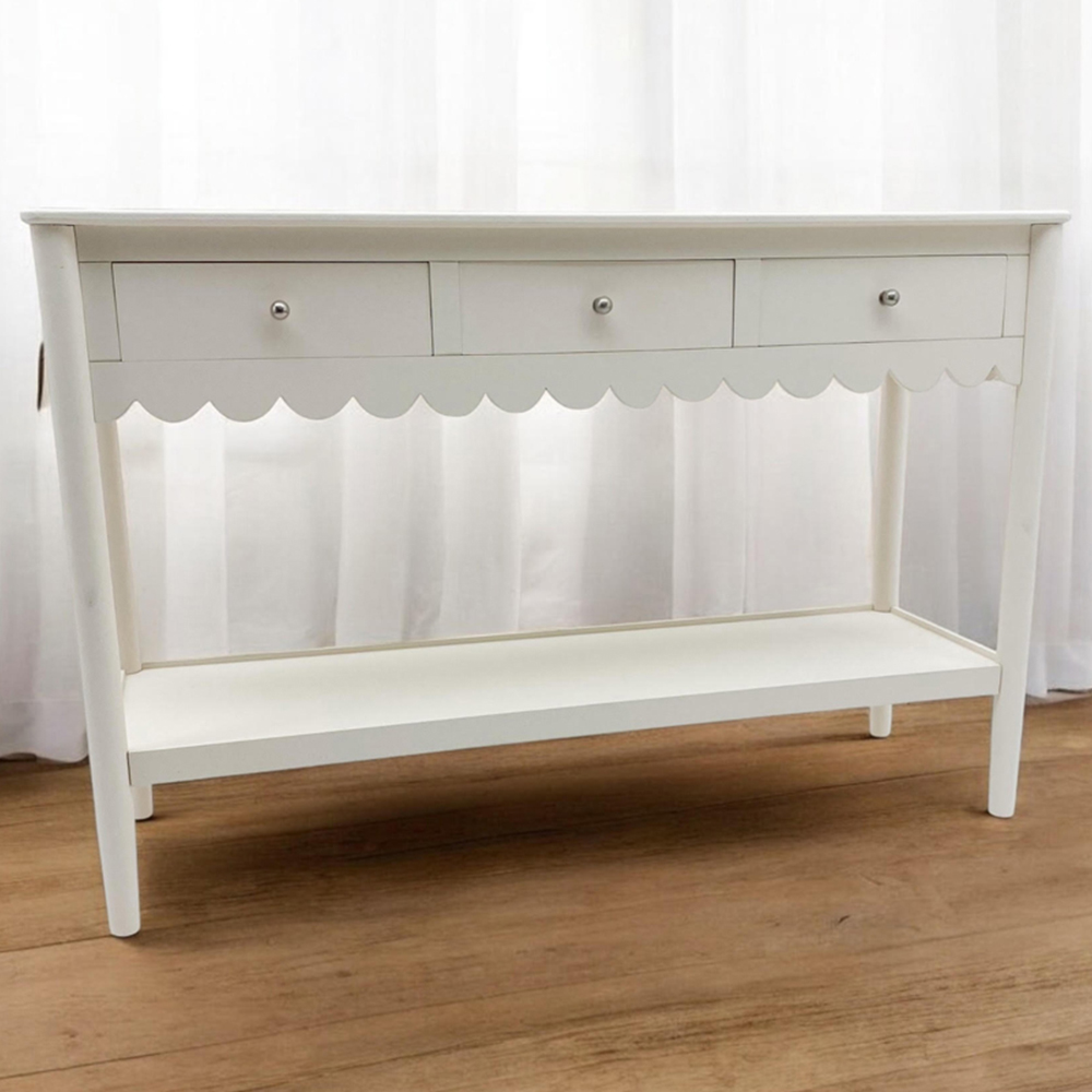 Acacia Home 3 Drawer Side Table Image 1