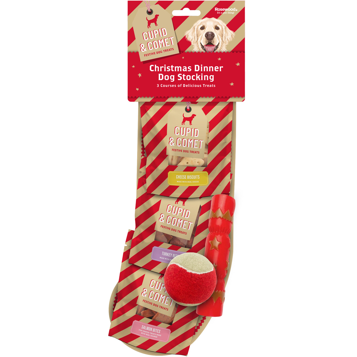 Rosewood Christmas Dinner Dog Stocking Image