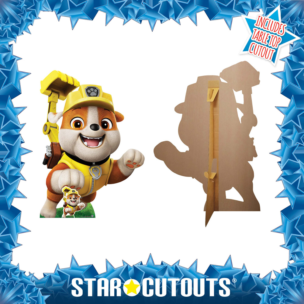 Star Cutouts Rubble Paw Patrol Cardboard Cutout 4.4ft Image 5