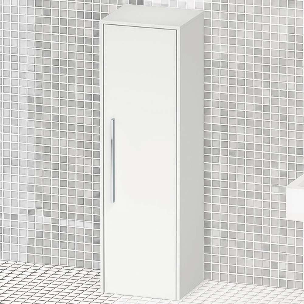Duravit D-Code Single Right Door Matt White Semi-Tall Cabinet 1320 x 400mm Image 1