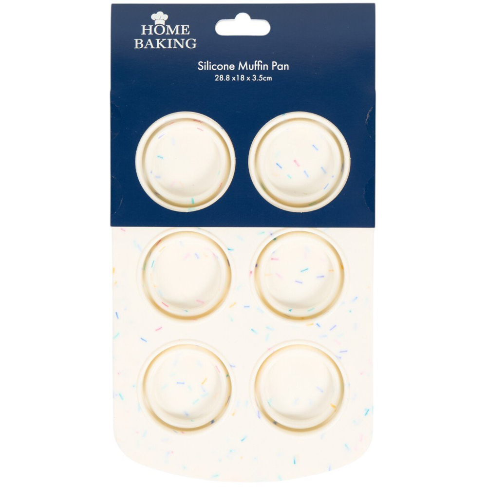 Silicone Sprinkles Muffin Pan White Image 1
